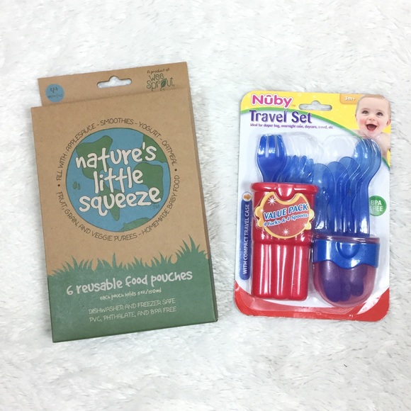 nature's little squeeze reusable food pouches